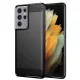 Techsuit - Carbon szilikon tok - Samsung Galaxy S21 Ultra 5G - Fekete