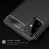 Techsuit - Carbon szilikon tok - Samsung Galaxy S21 Ultra 5G - Fekete