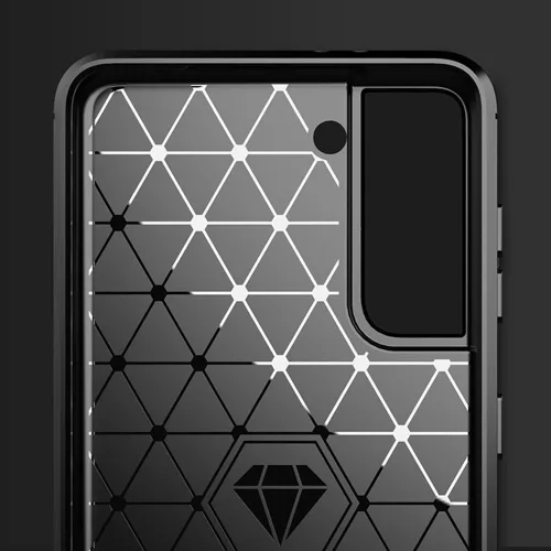 Techsuit - Carbon szilikon tok - Samsung Galaxy S21 - Fekete