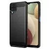 Techsuit - Carbon szilikon tok - Samsung Galaxy A12 / A12 Nacho - Fekete