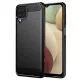 Techsuit - Carbon szilikon tok - Samsung Galaxy A12 / A12 Nacho - Fekete