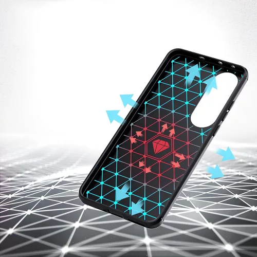 Techsuit - Carbon szilikon tok - OnePlus Nord CE4 Lite - Fekete