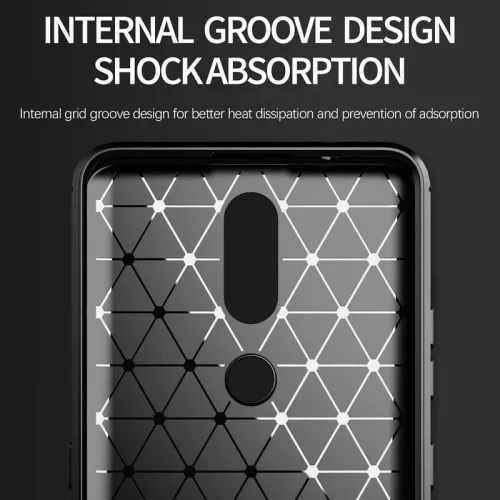 TechSuit - Carbon szilikon tok - Nokia 2.4 - Fekete