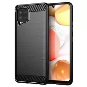   TechSuit - Carbon szilikon tok - Samsung Galaxy A42 5G - Fekete