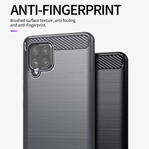 TechSuit - Carbon szilikon tok - Samsung Galaxy A42 5G - Fekete