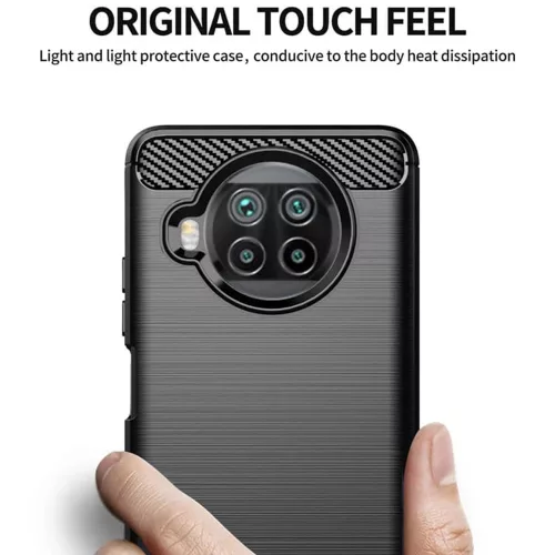 TechSuit - Carbon szilikon tok - Xiaomi Mi 10T Lite 5G - Fekete