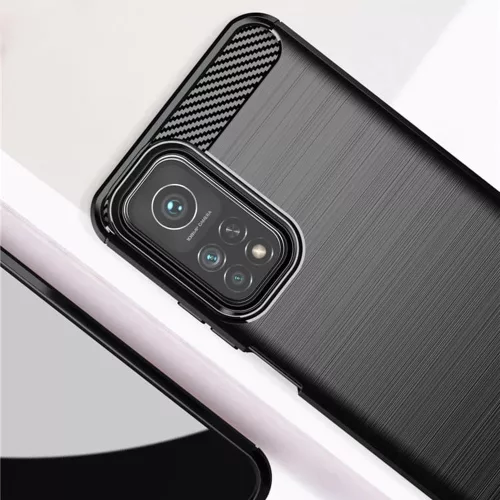 TechSuit - Carbon szilikon tok - Xiaomi Mi 10T 5G / Mi 10T Pro 5G - Fekete