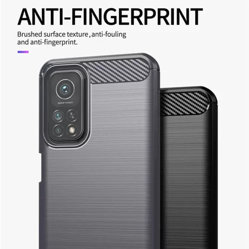 TechSuit - Carbon szilikon tok - Xiaomi Mi 10T 5G / Mi 10T Pro 5G - Fekete