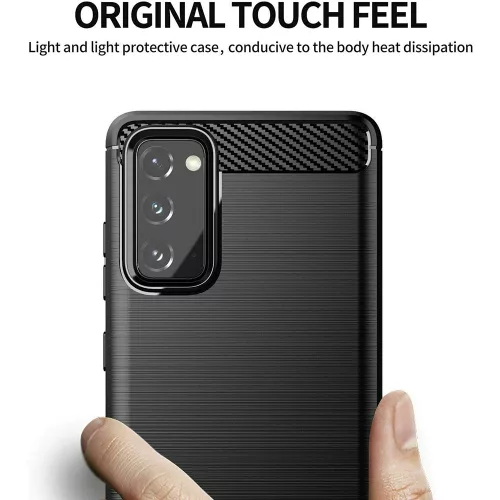 TechSuit - Carbon szilikon tok - Samsung Galaxy S20 FE 4G / S20 FE 5G - Fekete