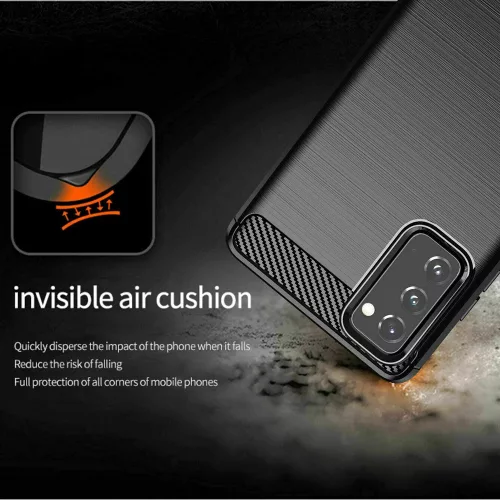 TechSuit - Carbon szilikon tok - Samsung Galaxy S20 FE 4G / S20 FE 5G - Fekete