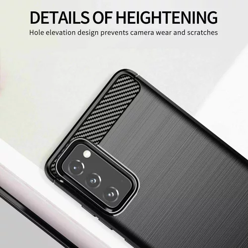 TechSuit - Carbon szilikon tok - Samsung Galaxy S20 FE 4G / S20 FE 5G - Fekete