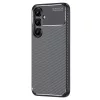 Techsuit - CarbonFiber szilikon tok - Samsung Galaxy S24 FE - Fekete