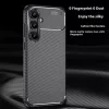 Techsuit - CarbonFiber szilikon tok - Samsung Galaxy S24 FE - Fekete