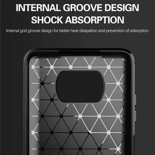 TechSuit - Carbon szilikon tok - Xiaomi Poco X3 / Poco X3 NFC / Poco X3 Pro - Fekete