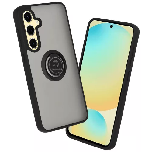 Techsuit - Glinth gyűrűs tok - Samsung Galaxy S24 FE - Fekete