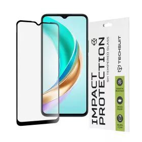   Techsuit - 111D Full Cover / Full Glue üvegfólia - Honor X6b - Fekete széllel