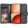 Techsuit - Diary Book kinyitható tok - Oppo Reno12 F 4G / Reno12 F 5G / Reno12 FS 4G / Reno12 FS 5G - Fekete