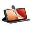 Techsuit - Diary Book kinyitható tok - Oppo Reno12 F 4G / Reno12 F 5G / Reno12 FS 4G / Reno12 FS 5G - Fekete