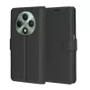 Techsuit - Leather Folio kinyitható tok - Oppo Reno12 F 4G / Reno12 F 5G / Reno12 FS 4G / Reno12 FS 5G - Fekete