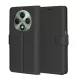Techsuit - Leather Folio kinyitható tok - Oppo Reno12 F 4G / Reno12 F 5G / Reno12 FS 4G / Reno12 FS 5G - Fekete