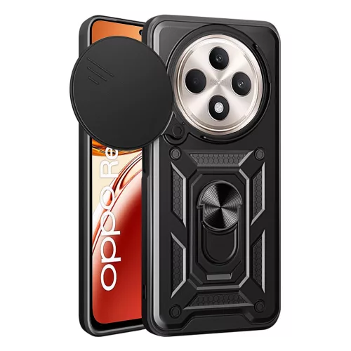 Techsuit - CamShield ütésálló tok - Oppo Reno12 F 4G / Reno12 F 5G / Reno12 FS 4G / Reno12 FS 5G - Fekete