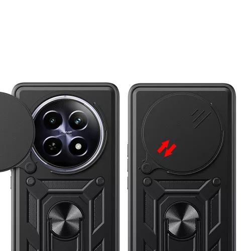 Techsuit - CamShield ütésálló tok - Oppo Reno12 F 4G / Reno12 F 5G / Reno12 FS 4G / Reno12 FS 5G - Fekete