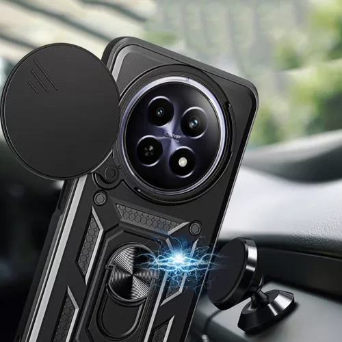 Techsuit - CamShield ütésálló tok - Oppo Reno12 F 4G / Reno12 F 5G / Reno12 FS 4G / Reno12 FS 5G - Fekete