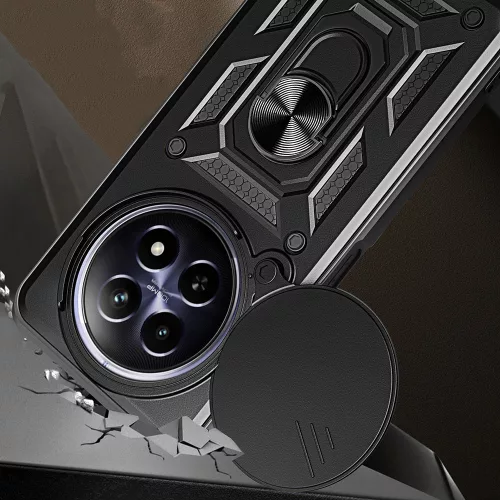 Techsuit - CamShield ütésálló tok - Oppo Reno12 F 4G / Reno12 F 5G / Reno12 FS 4G / Reno12 FS 5G - Fekete