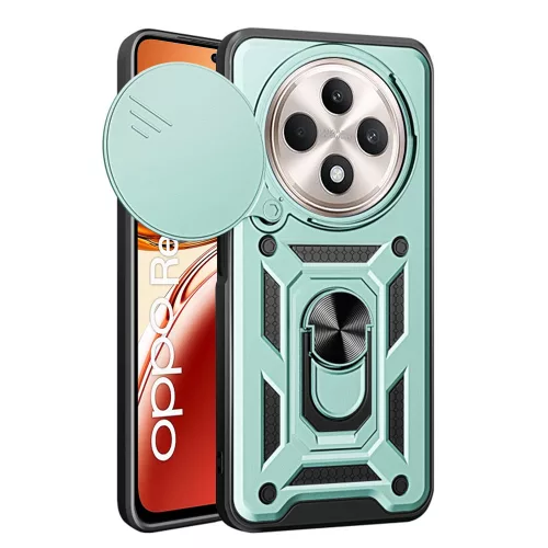 Techsuit - CamShield ütésálló tok - Oppo Reno12 F 4G / Reno12 F 5G / Reno12 FS 4G / Reno12 FS 5G - Zöld