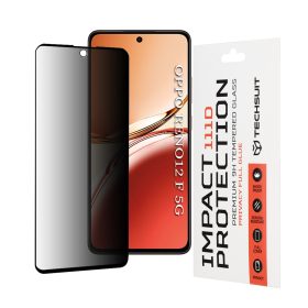   Techsuit - 111D Privacy betekintésgátló üvegfólia - Oppo Reno12 F 4G / Reno12 F 5G / Reno12 FS 4G / Reno12 FS 5G - Fekete
