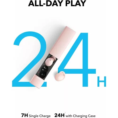 Anker - Vezeték nélküli fülhallgató SoundCore A30i (A3958G51) - Bluetooth 5.4, Zajszűrős, IP54, Mikrofonnal - Rózsaszín