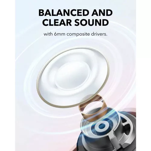 Anker - Vezeték nélküli fülhallgató SoundCore A30i (A3958G51) - Bluetooth 5.4, Zajszűrős, IP54, Mikrofonnal - Rózsaszín
