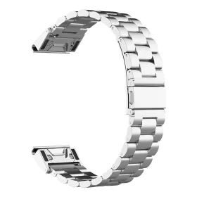   Techsuit - Watchband QuickFit 26mm (W010) - Garmin Fenix 3/3 HR/5X/5X Plus/6X/6X Pro/7X/7X Pro Solar - Silver