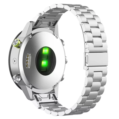 Techsuit - Watchband QuickFit 26mm (W010) - Garmin Fenix 3/3 HR/5X/5X Plus/6X/6X Pro/7X/7X Pro Solar - Silver