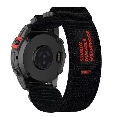 Techsuit - Watchband QuickFit 26mm (W057) - Garmin Fenix 3/3 HR/5X/5X Plus/6X/6X Pro/7X/7X Pro Solar - Black