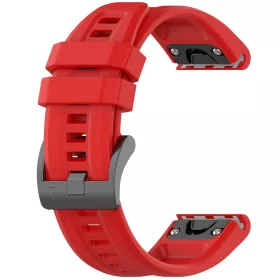   Techsuit - Watchband QuickFit 26mm (W060) - Garmin Fenix 3/3 HR/5X/5X Plus/6X/6X Pro/7X/7X Pro Solar - Red