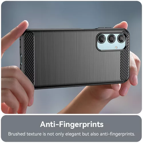 Techsuit - Carbon szilikon tok - Samsung Galaxy M35 - Fekete