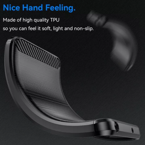 Techsuit - Carbon szilikon tok - Samsung Galaxy M35 - Fekete