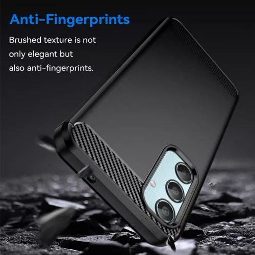 Techsuit - Carbon szilikon tok - Samsung Galaxy M35 - Fekete