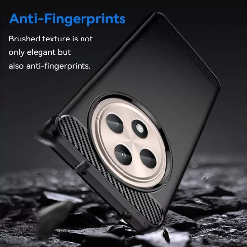 Techsuit - Carbon szilikon tok - Oppo Reno12 F 4G / Reno12 F 5G / Reno12 FS 4G / Reno12 FS 5G - Fekete