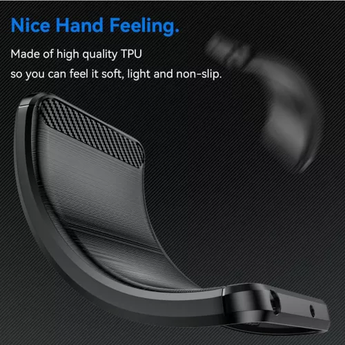 Techsuit - Carbon szilikon tok - Oppo Reno12 F 4G / Reno12 F 5G / Reno12 FS 4G / Reno12 FS 5G - Fekete