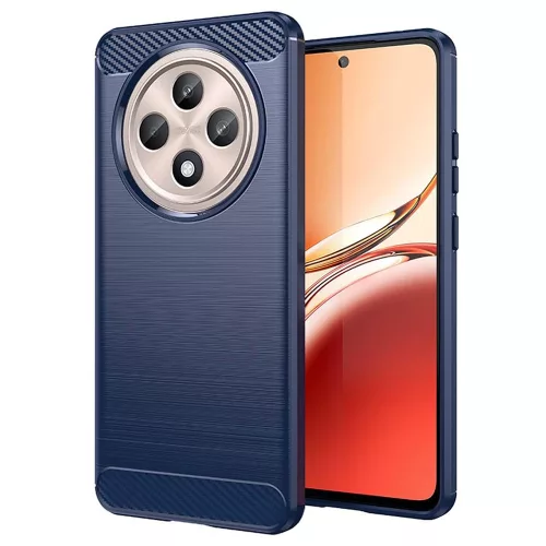 Techsuit - Carbon szilikon tok - Oppo Reno12 F 4G / Reno12 F 5G / Reno12 FS 4G / Reno12 FS 5G - Kék