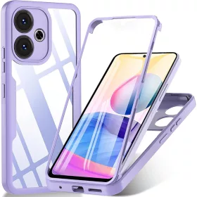   Techsuit - ColorVerse 360 tok kijelzővédővel - Xiaomi Redmi 13 / Poco M6 4G - Lila