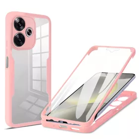   Techsuit - ColorVerse 360 tok kijelzővédővel - Xiaomi Poco F6 - Rózsaszín