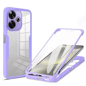   Techsuit - ColorVerse 360 tok kijelzővédővel - Xiaomi Poco F6 - Lila