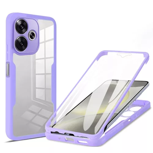 Techsuit - ColorVerse 360 tok kijelzővédővel - Xiaomi Poco F6 - Lila