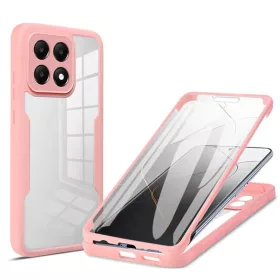  Techsuit - ColorVerse 360 tok kijelzővédővel - Xiaomi Poco F6 Pro - Rózsaszín