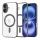 Techsuit - Luxury Crystal MagSafe tok - iPhone 16 - Fekete átlátszó
