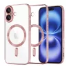 Techsuit - Luxury Crystal MagSafe tok - iPhone 16 - Rózsaszín átlátszó