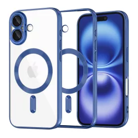   Techsuit - Luxury Crystal MagSafe tok - iPhone 16 - Kék átlátszó